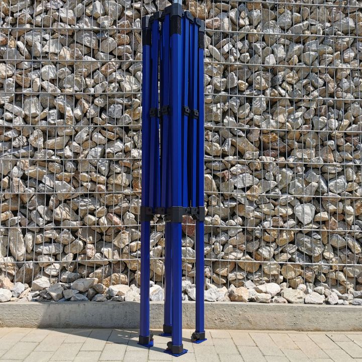 Kokkupandav terasest raam 2x2m telgi jaoks – ruumi kokkuhoid ja lihtne käsitsemine turu müüjatele.