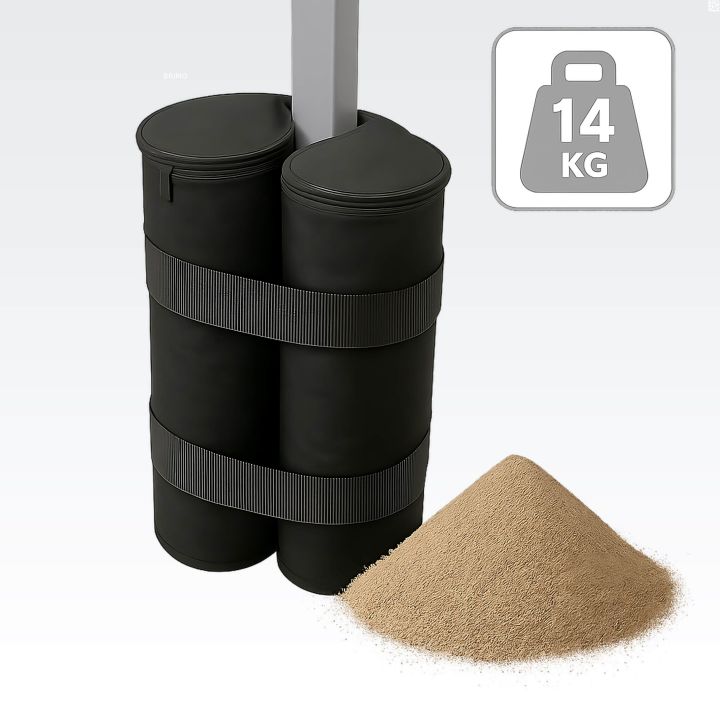 Liivakott, mis on mõeldud telgi jaoks, valmis liivaga täitmiseks